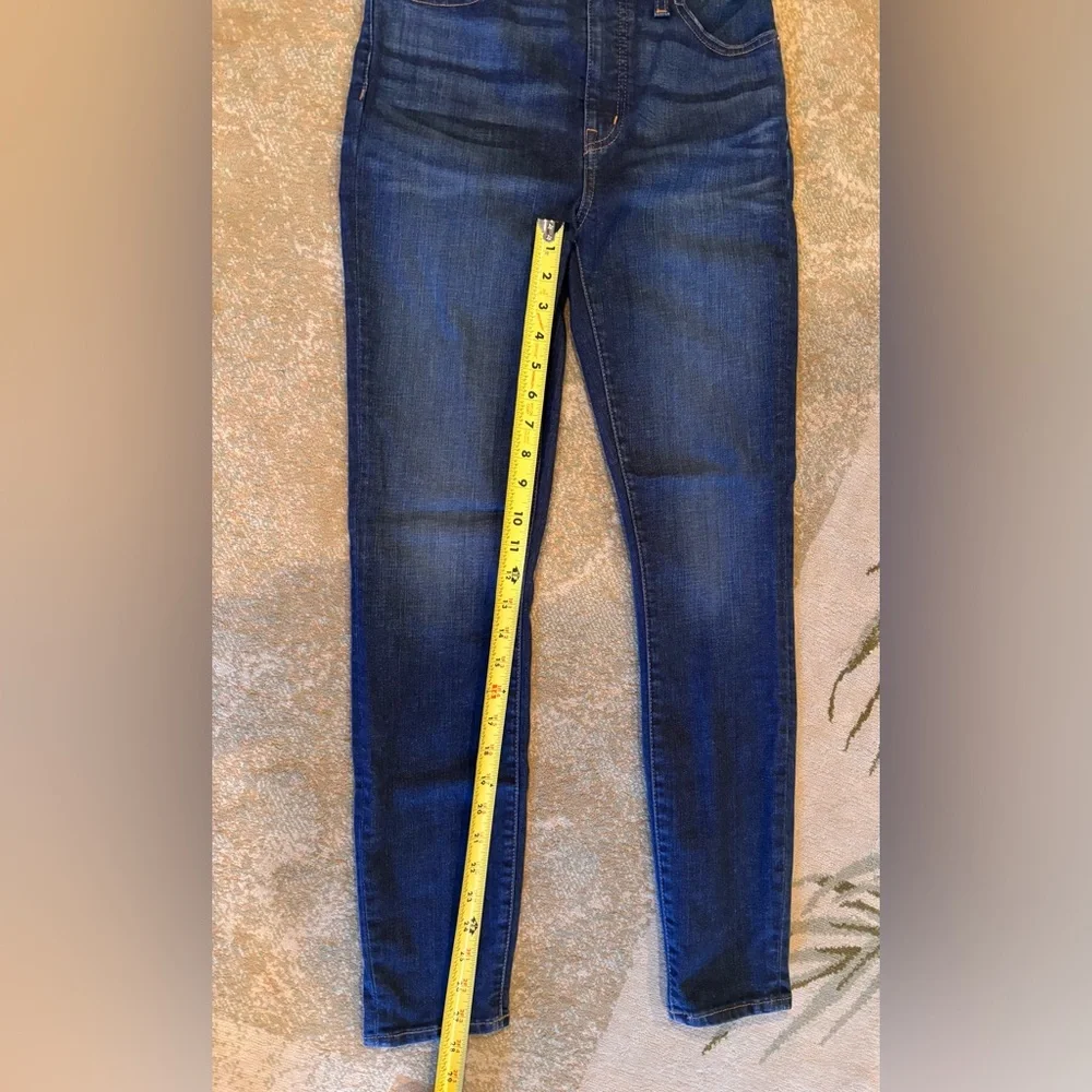 Madewell Curvy High Rise Skinny Jeans Women’s 27 Dark Wash Stretch Denim